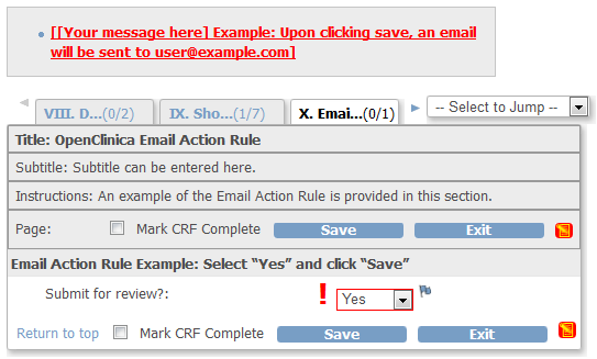 CRF Email Action