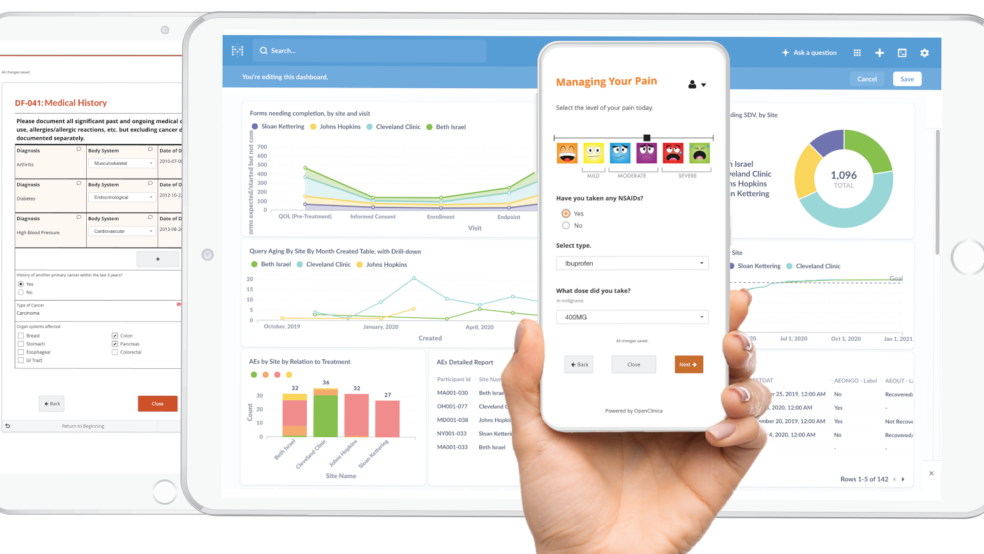 OpenClinica’s comprehensive suite of clinical research software solutions