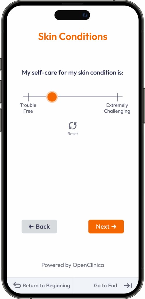 Mobile preview for patient engagement-self-care-scale-screen