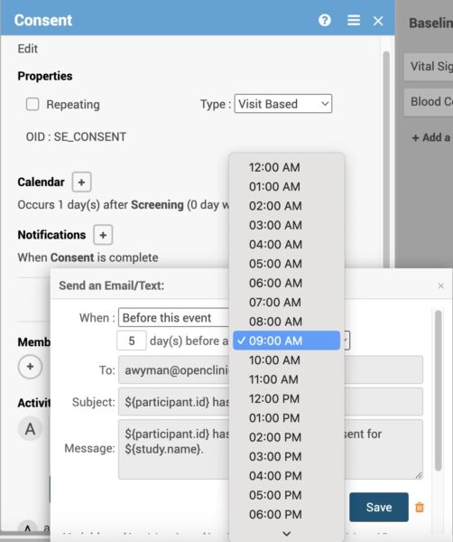 OpenClinica’s study calendaring OpenClinica’s study calendaring