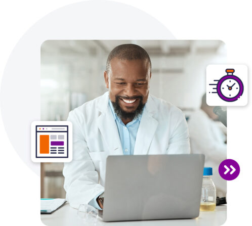 recruit-participants-quickly-for-research-smiling-man-on-laptop-interior-image