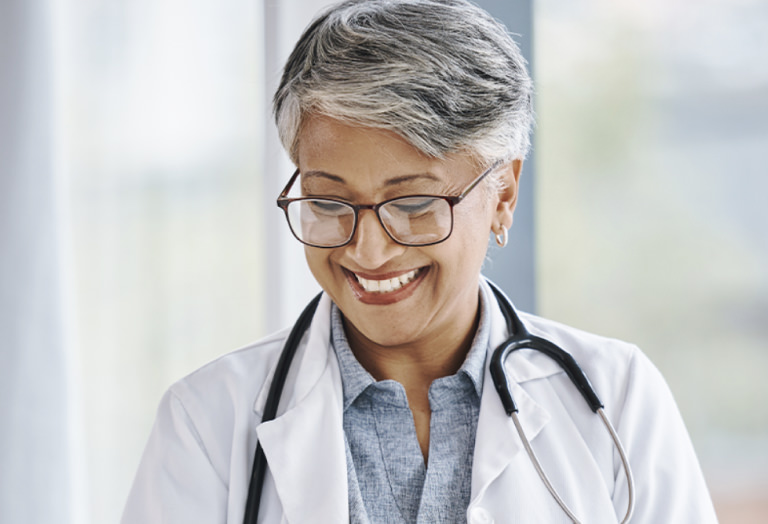 Study coordinator reviews vitals, labs and medication data pulled from the EHR instead of transcribing manually.